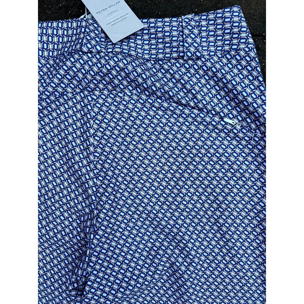 NWT Peter Millar blue print activewear golf stretch pants size 4 - Picture 4 of 7